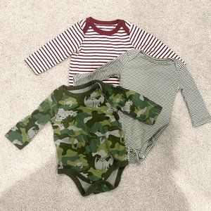 3-Pack assorted long sleeve onesies